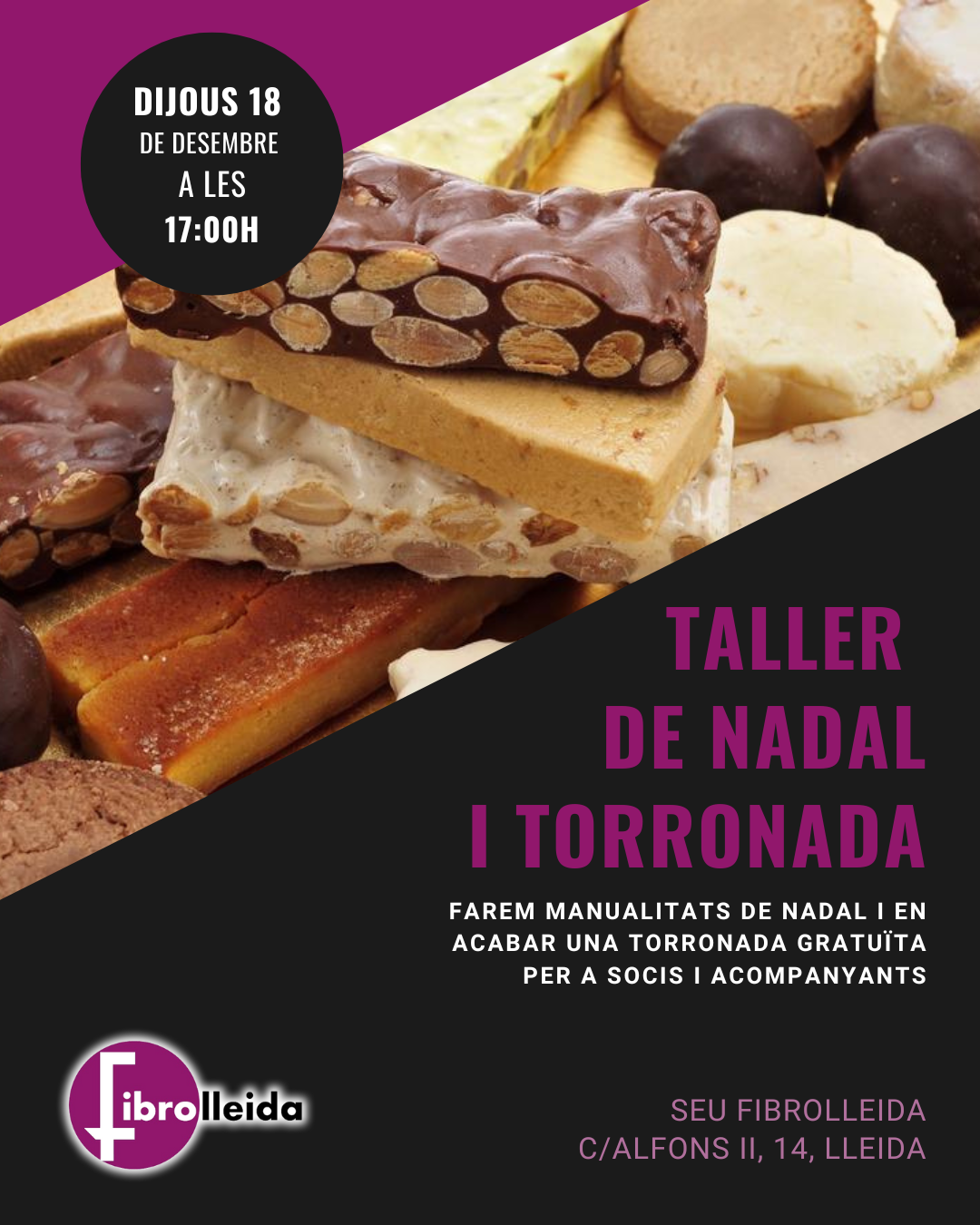 Taller de Nadal solidari amb la Marató i torronada